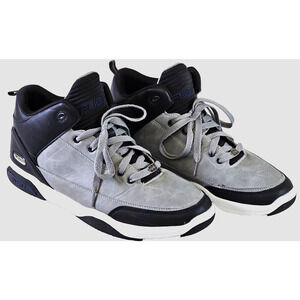 FUBU Men's Tiger Zone High-top Basketball Shoes Grey Black Faux Leather Suede 12